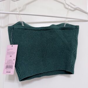 Green Ribbed Kids Bottoms